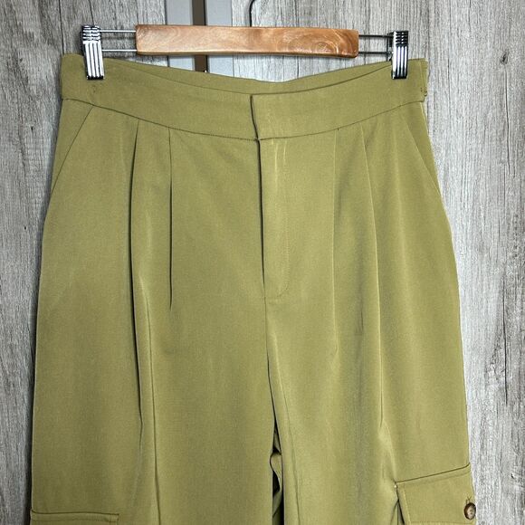 Avec Les Filles Pants Trousers Barre Cargo Pockets Olive Color - Picture 8 of 9